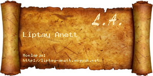 Liptay Anett névjegykártya